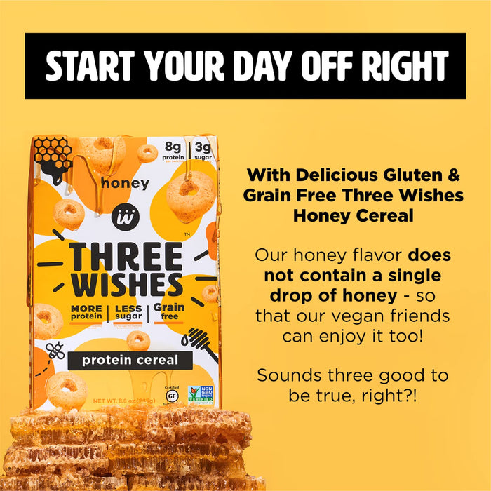 Three Wishes  Cereal Honey Gluten Free Box   8.6 Oz