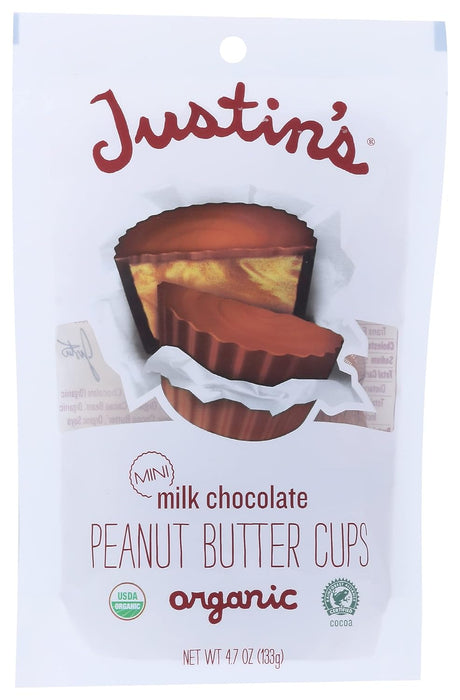 Justins  Peanut Butter Cups Organic Milk Chocolate Mini 4.7 oz