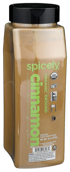 Spicely Organics  Cinnamon Ground Organic Spice  16 Oz