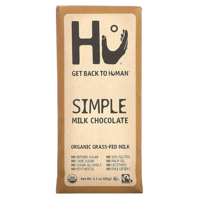 Hu Kitchen  Organic Milk Chocolate Simple Bar   2.1 Oz