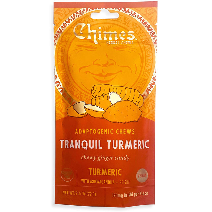 Chimes Tranquil Turmeric Adaptogen Ginger Chews 2.5 OZ