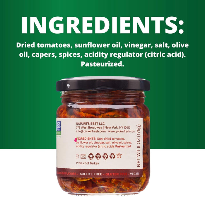 Pickerfresh Sun Dried Tomatoes In Oil Julienne Cut 7 oz