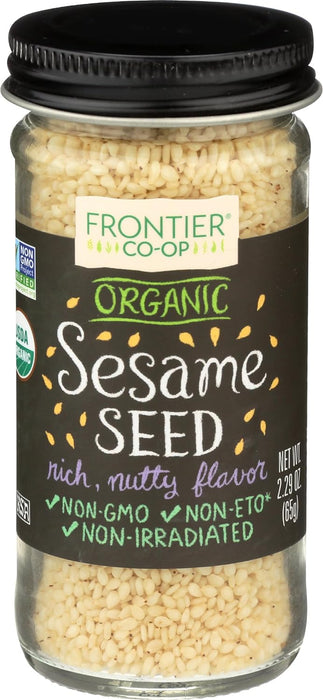 Frontier Nat Prod Co-Op  Sesame Seeds Organic Whole Hulled  1 Each  2.32 Oz