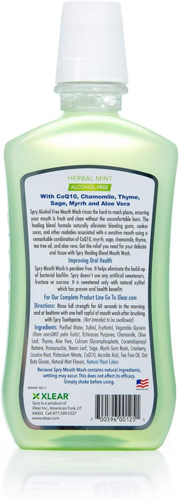 Spry  Mouth Wash Herbal Mint Af  1 Each  16 Oz