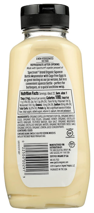 Spectrum Naturals Organic Mayonnaise Squeeze Bottle 11.25 fl