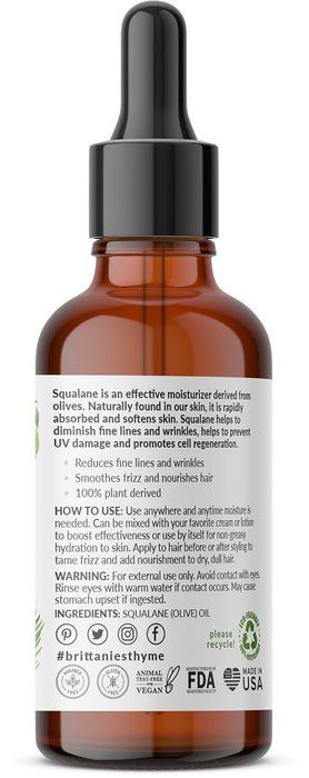 Brittanie's Thyme Squalane Skin Moisturizing Oil 2oz