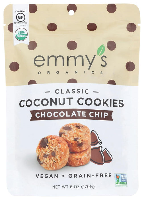 Emmys Organic Coconut Cookies Chocolate Chip 6 Oz