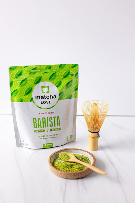 Matcha Love  Sweetened Barista Matcha Powder Resealable Bag   8 Oz