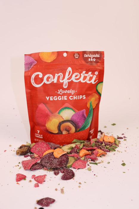 Confetti Lovely Vegetable Chips Teriyaki Barbeque 2.46 OZ