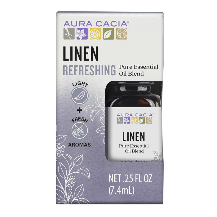 Aura Cacia  Linen Refreshing Essential Oil   0.25 Oz