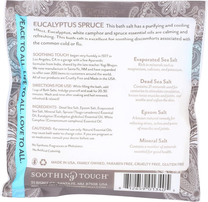 Soothing Touch  Bath Salts Eucalyptus Spruce  8 Oz