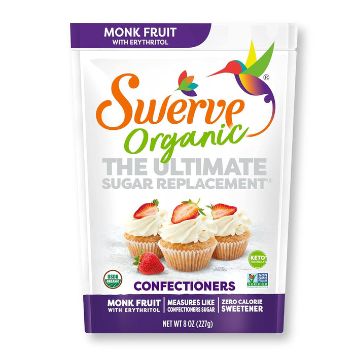 Swerve Organic Monk Fruit Blend Confectioners Sugar Replacement Sweetener 8 Ounce