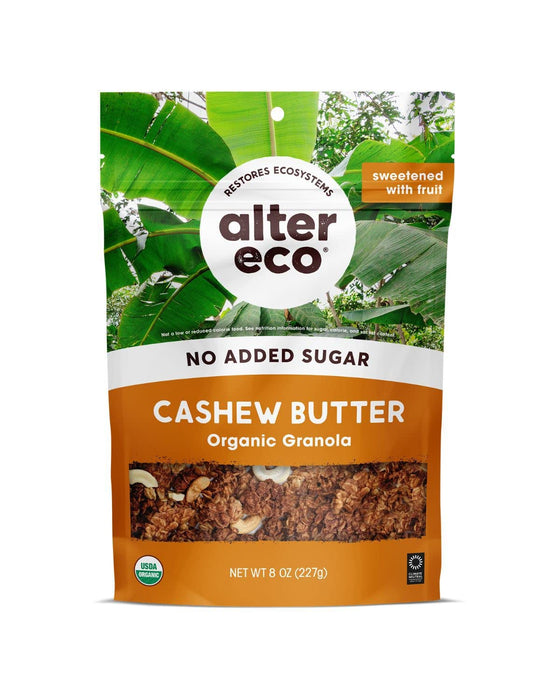 Alter Eco  Organic No Sugar Added Granola Cashew Butter   8 Oz