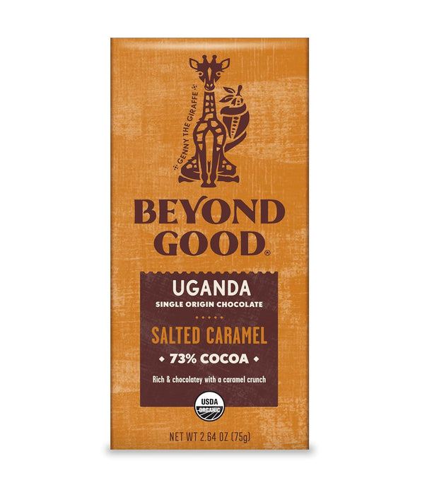 Beyond Good  Uganda Salt Caramel Dark Chocolate Bar   2.64 Oz