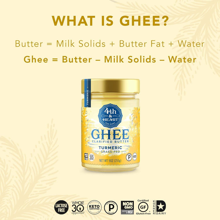 4Th & Heart  Ghee Butter Turmeric Grass Fed   9 Oz