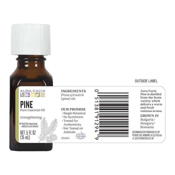 Aura Cacia  Pure Essential Oil Pine  1 Each  0.5 Oz