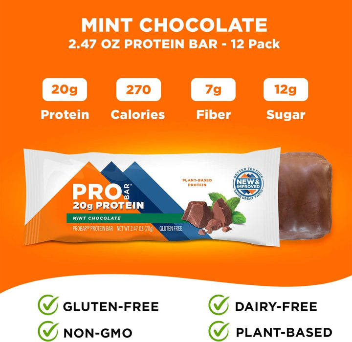 Probar  Organic Mint Chocolate Core Bar   2.46 Oz