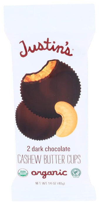 Justins Organic Cashew Butter Dark Chocolate Cups 1.4 Oz