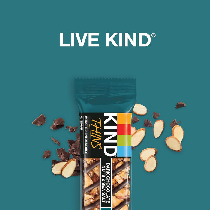 Kind  Thins Dark Chocolate Nuts & Sea Salt Peanut   7.4 Oz