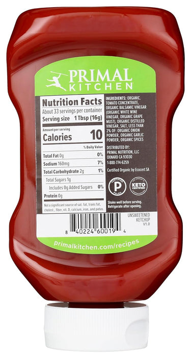 Primal Kitchen Organic Ketchup Unsweetened 18.5 oz