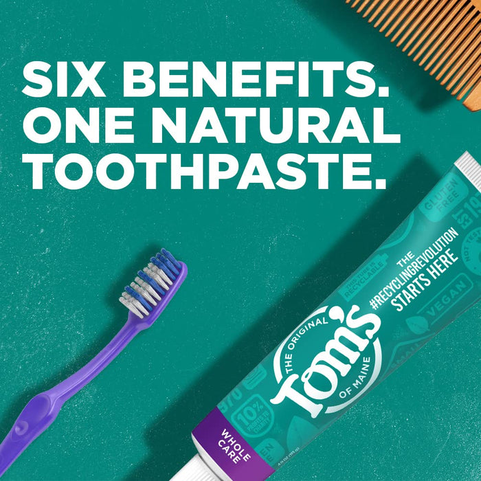 Tom'S Of Maine  Whole Care Peppermint Fluoride Toothpaste  4 Oz