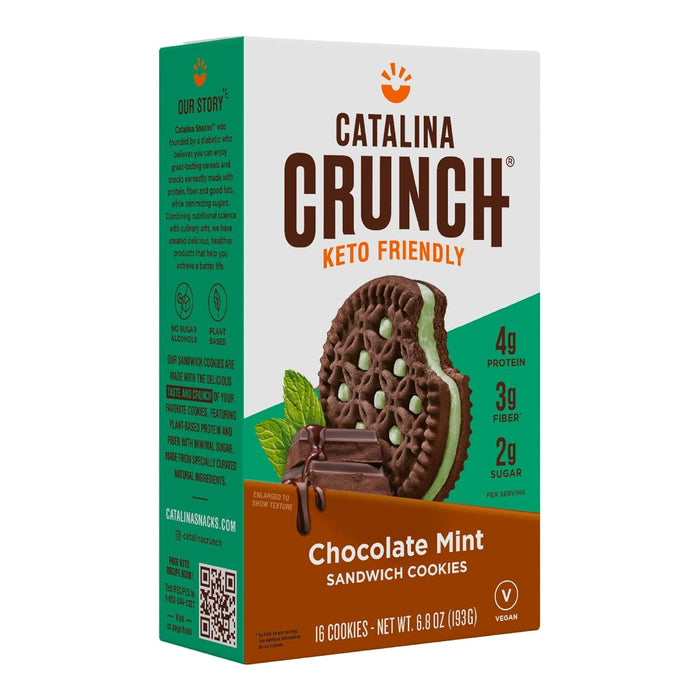 Catalina Crunch  Cookie Sandwich Chocolate Mint  6.8 Oz