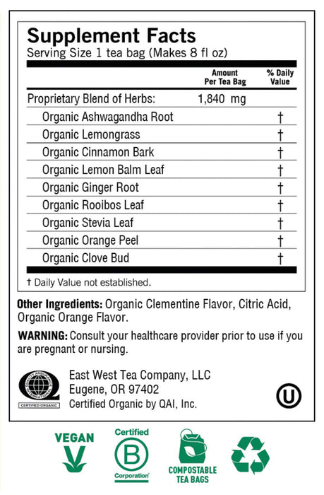 Yogi  Organic Caffeine Free Sweet Clementine Stress Support Tea  16 Ct