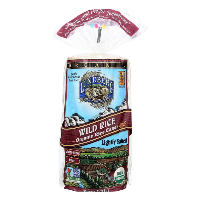 Lundberg Family Farms  Organic Wild Rice Cake Lightly Salted  8.5 Oz