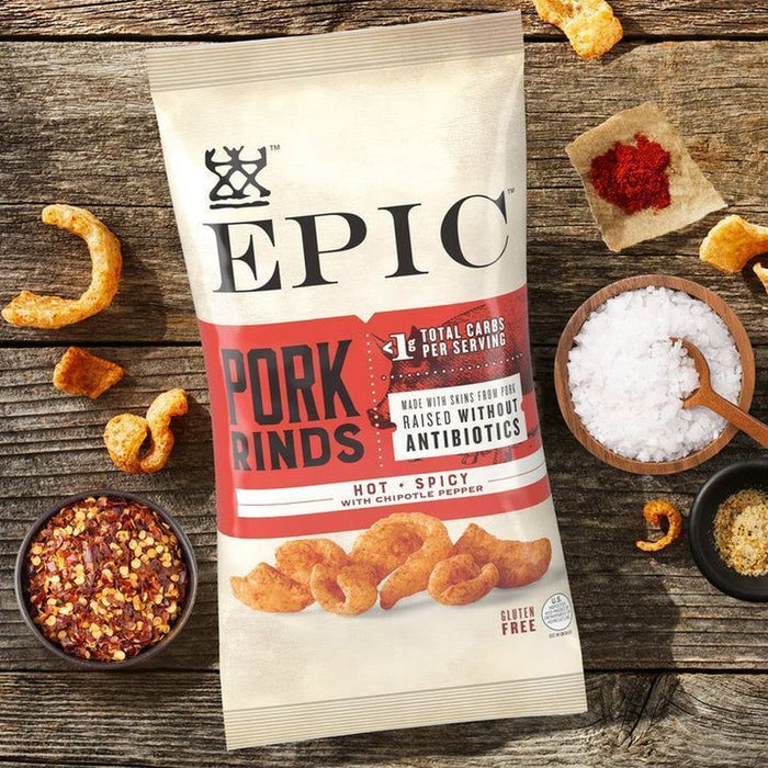 Epic Pork Rinds Hot & Spicy 2.5 OZ