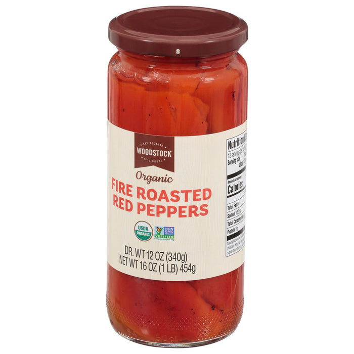 Woodstock Red Peppers Fire Roasted 16 Oz