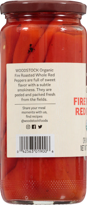 Woodstock Red Peppers Fire Roasted 16 Oz