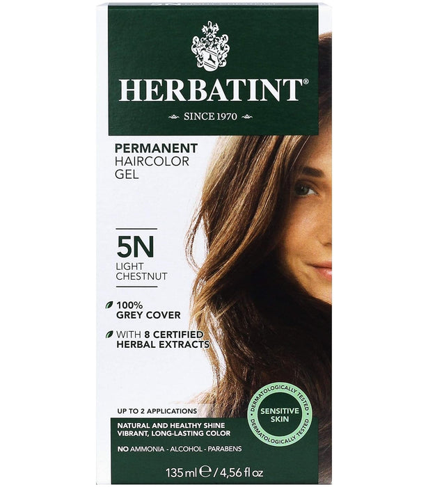 Herbatint  Permanent Herbal Haircolor Gel 5N Light Chestnut 4 Oz