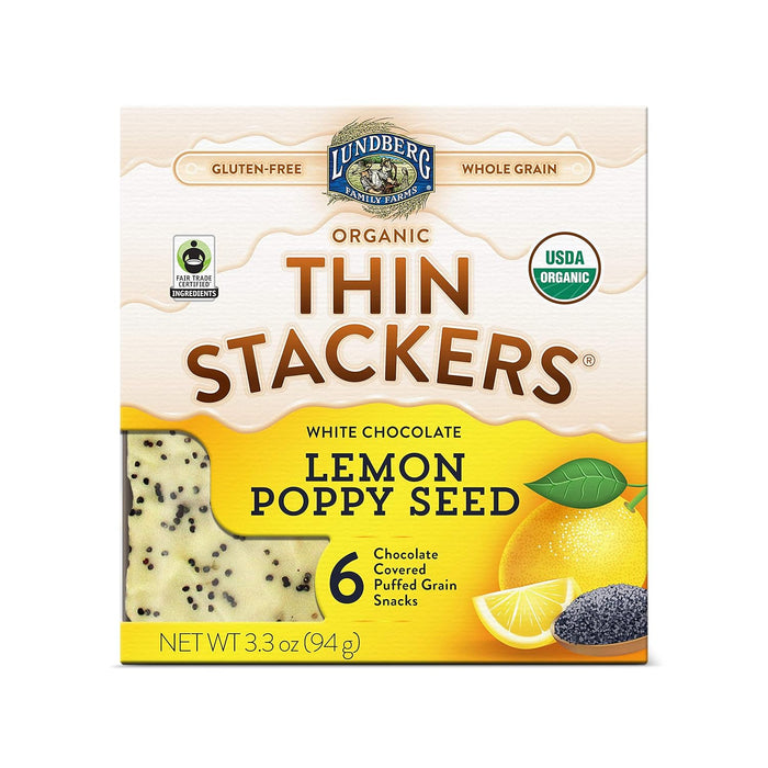 Lundberg Family Farms White Chocolate Lemon Poppy Seed  3.3 OZ