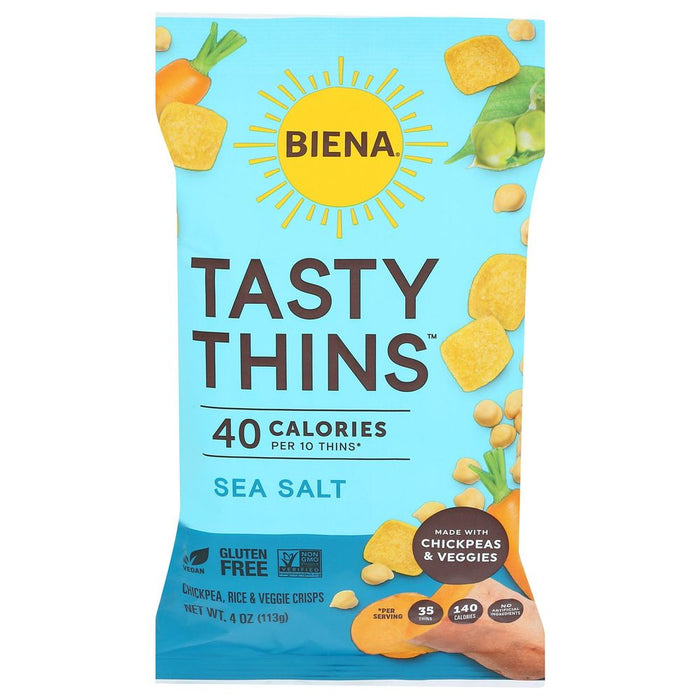 Biena  Tasty Thins Chickpea And Veggies Crisps Sea Salt  4 Oz