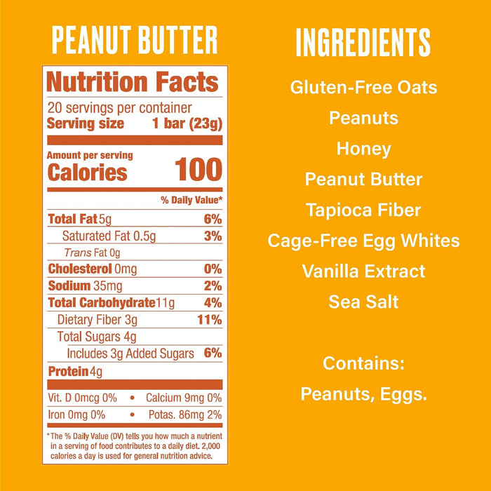 Over Easy Soft & Chewy Oat Bar Peanut Butter Mini 0.8 OZ