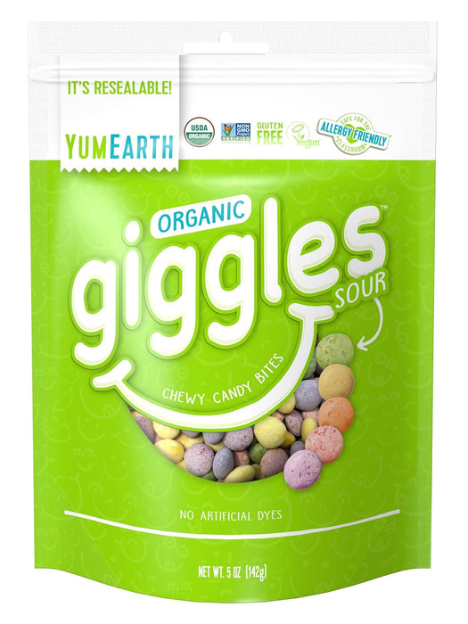 YumEarth Organic Giggles Sour Chewy Candy Bites Pouch 5 oz