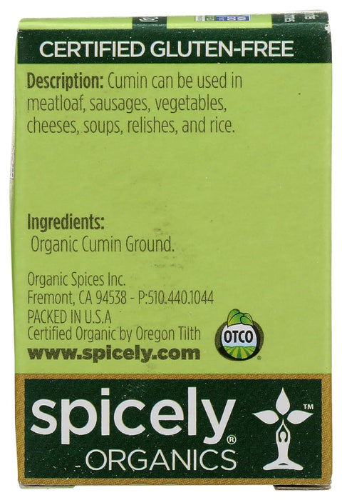 Spicely Organics  Organic Cumin Ground  .45 Oz