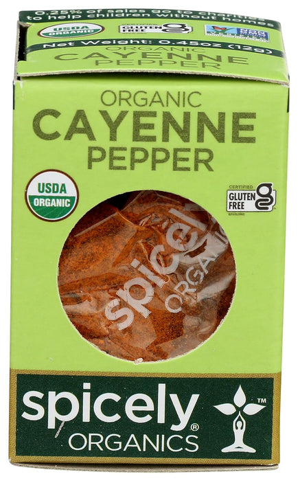 Spicely Organics  Organic Cayenne Pepper  .45 Oz