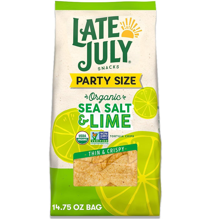 Late July  Party Size Organic Sea Salt And Lime Tortilla Chips  14.75 Oz