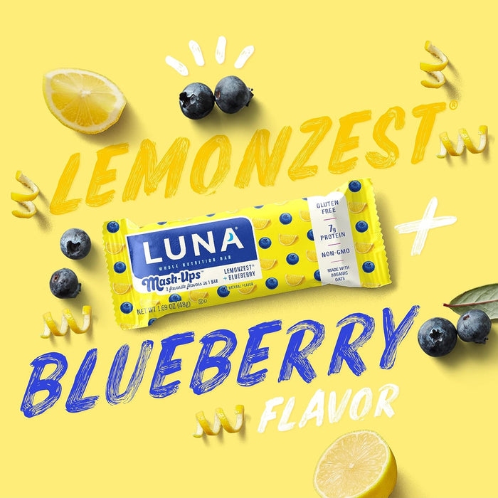 Luna  Whole Nutrition Bar Mashups Lemonzest Blueberry   1.69 Oz