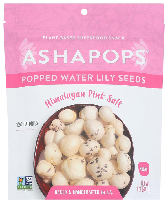 Ashapops  Popped Water Lily Seeds Himalayan Pink Salt  1 Oz