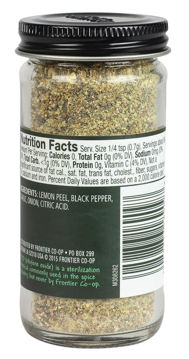 Frontier Nat Prod Co-Op  Lemon Pepper Seasoning Blend  1 Each  2.08 Oz