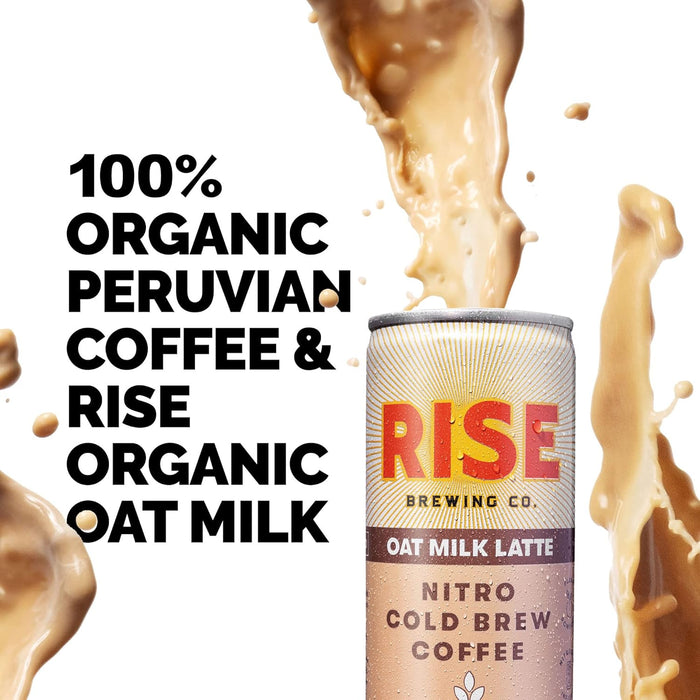 Rise Brewing Nitro Cold Brew Coffee Oat Milk Latte 7 oz