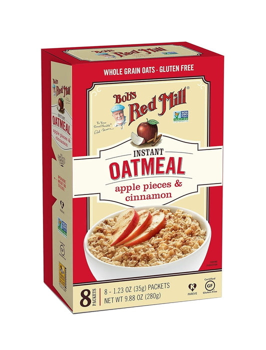 Bob'S Red Mill  Instant Oatmeal Gluten Free Pkt Apple Cinnamon   9.88 Oz