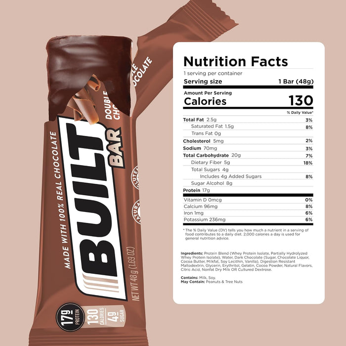 Built Brands Protein Bar Double Chocolate 1.73OZ