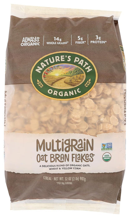 Nature'S Path  Organic Multigrain Oat Bran Flakes Cereal   32 Oz