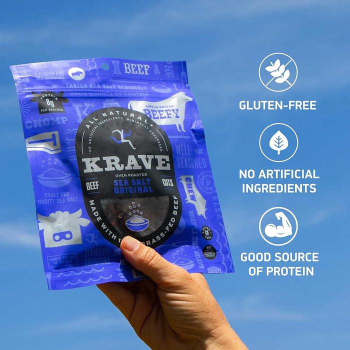 Krave Jerky Beef Jerky Sea Salt Original 2.7 oz