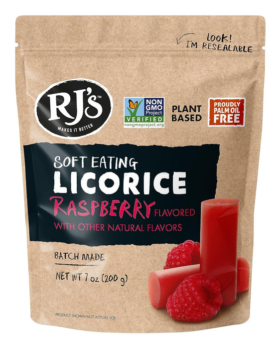 Rj's  Soft Eating Raspberry Licorice 7 oz