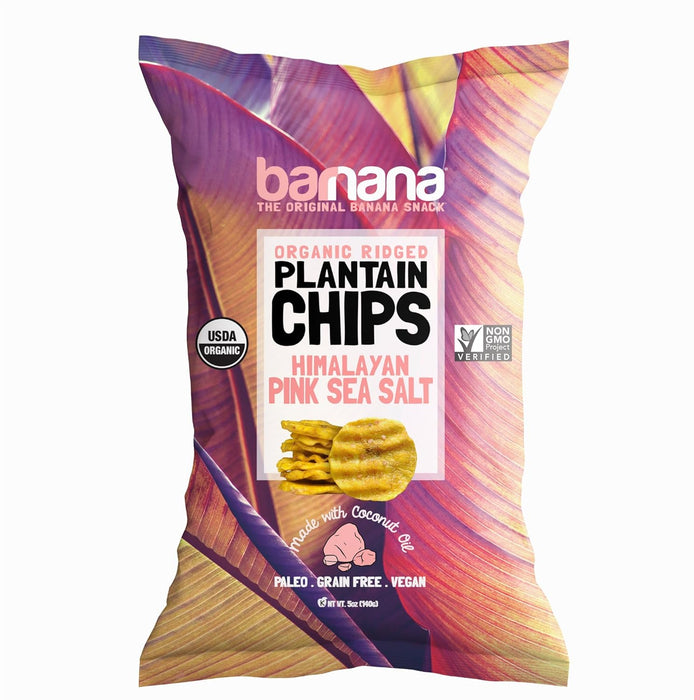 Barnana  Organic Plantain Chips Pink Himalayan Salt  5 Oz