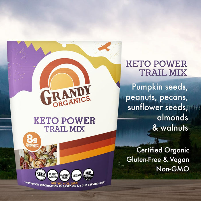 Grandy Organics  Organic Keto Power Trail Mix  4 Oz